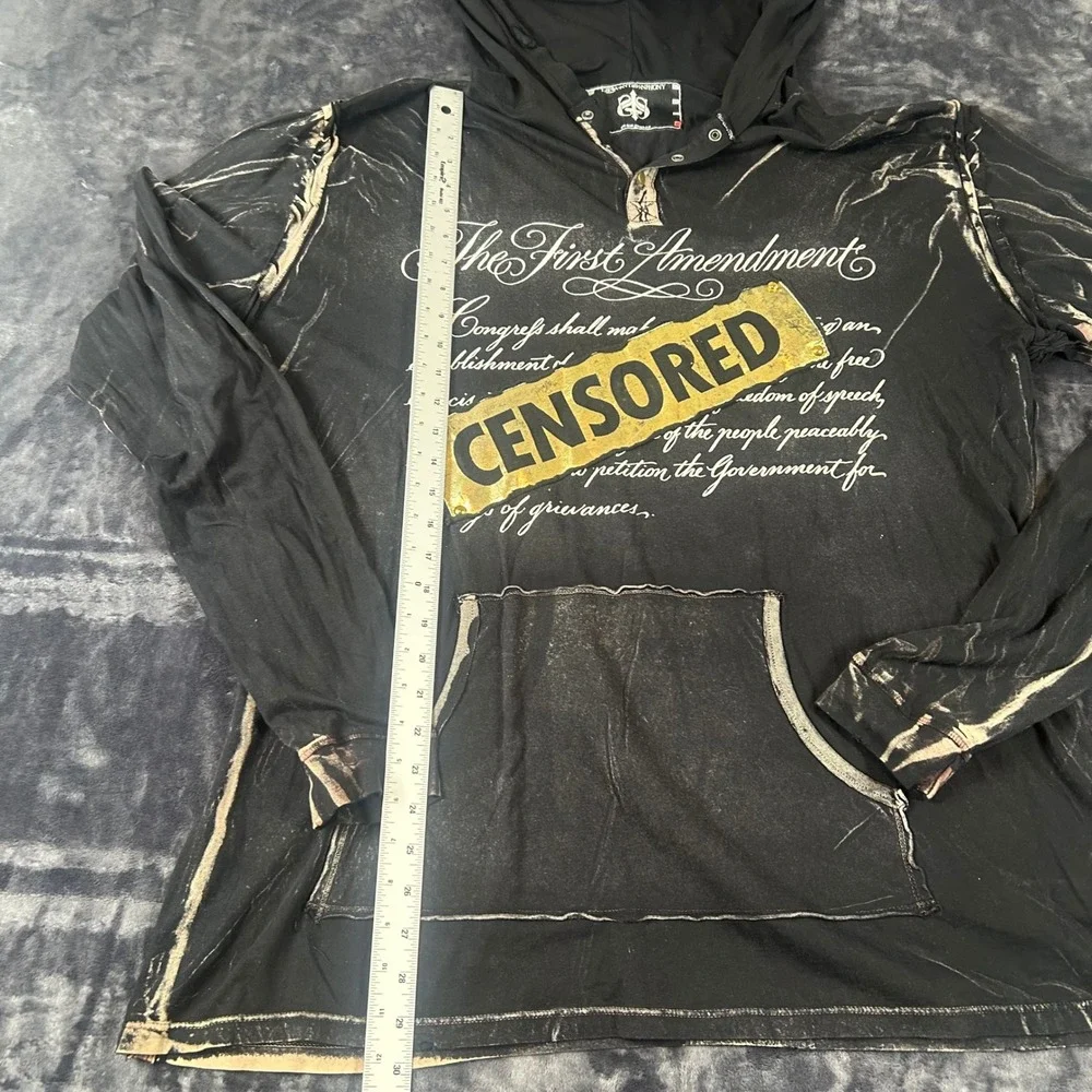 The‎ Saints Sinphony Hoodie Mens 4X Black First Amendment Censored Graphic Shirt